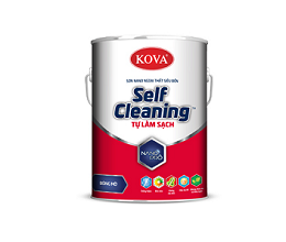 KOVA SELF-CLEANING-LON 5L-BÓNG MỜ- TRẮNG-SƠN NƯỚC TỰ LÀM SẠCH-SƠN NƯỚC CÁCH LY BỤI BẨN